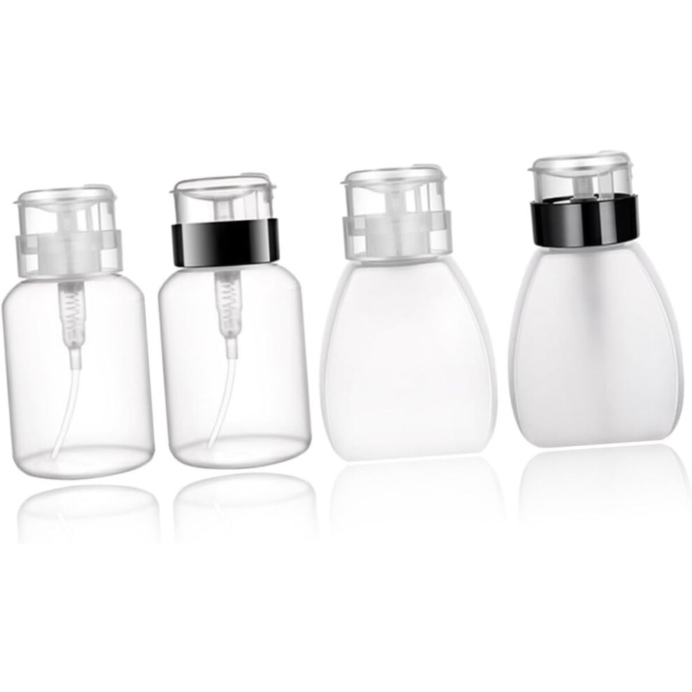 Hkhbjs 4Pcs Empty Press Bottles Nail Remover Manicure Supplies Refillable Liquid Bottles For Polish Cleaner