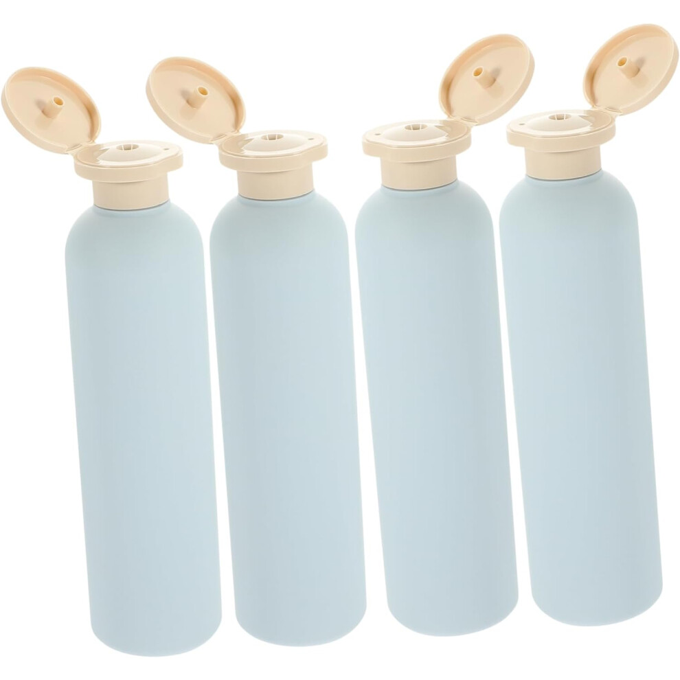 Hkhbjs 4Pcs Plastic Refillable Lotion Bottles Flip Lids Capacity For Travel Toiletry Bottles And Shampoo Lids