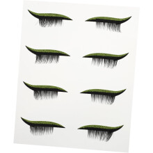 Eyeliner-Aufkleber, Wimpern-Sticker, 4 Paar, fluoreszierend, wasserfest, für Damen, Party-Make-up