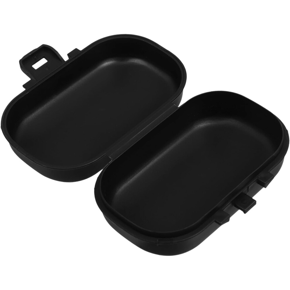 Hkhbjs Portable Folding Eyeglass Case Hard Shell 4Pcs Black Medicine Organizer Compact Storage Box For Travel Men Women