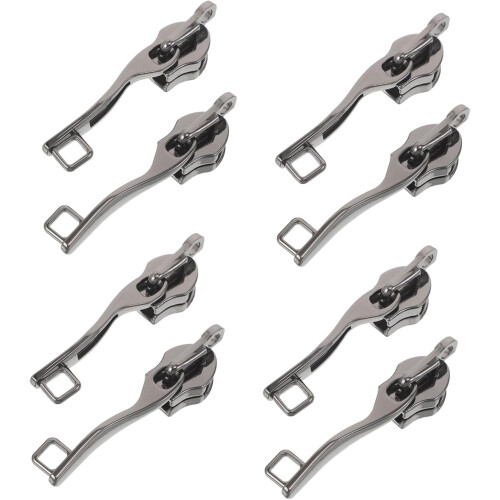 4 Pairs Zipper Pull Replacement for Luggage Suitcase Nylon Double Explosion Single Lock Design