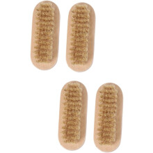 Doppelseitige Nagelbürste mit Holzborsten, 4er-Set, Nagelreinigungsbürste, Fingernagelschrubber