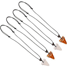 4er-Set Haifischzahn-Halsketten für Herren, Anhänger mit Meeresmotiven, verstellbar, Strand-Stil, tropischer Surfer-Schmuck