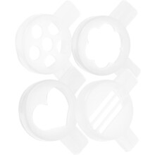 4 sztuki akcesoriów do maszynki do lodów, nasadki modelujące, białe, plastikowe, wydajne, dopuszczone do kontaktu z żywnością