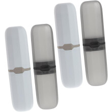 4ks přenosný držák na zubní kartáček s víkem, lehký plastový organizér