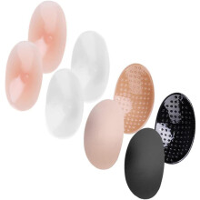 4 pares de almofadas reutilizáveis de silicone para mulheres roupas almofadas invisíveis anti-deslizamento