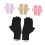 4 Paar Handschuhe, Handstütze für fingerlose Handschuhe 1