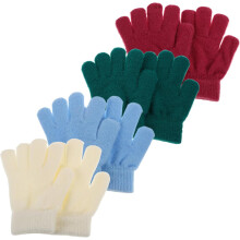 4pairs Thermal Boys and Girls Gloves Warm Knit Mittens Girls Boys Winter Gloves Comfortable Heating Mittens for Cold Weather