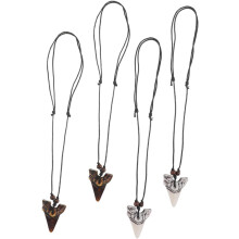 4-teiliges Haifischzahn-Halsketten-Set für Männer und Jungen, Strand- und Surf-Anhänger-Schmuckset
