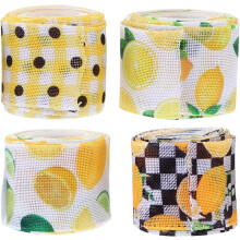 4 rullar omslagsband DIY-band med kreativ design i blandade färger i polyester