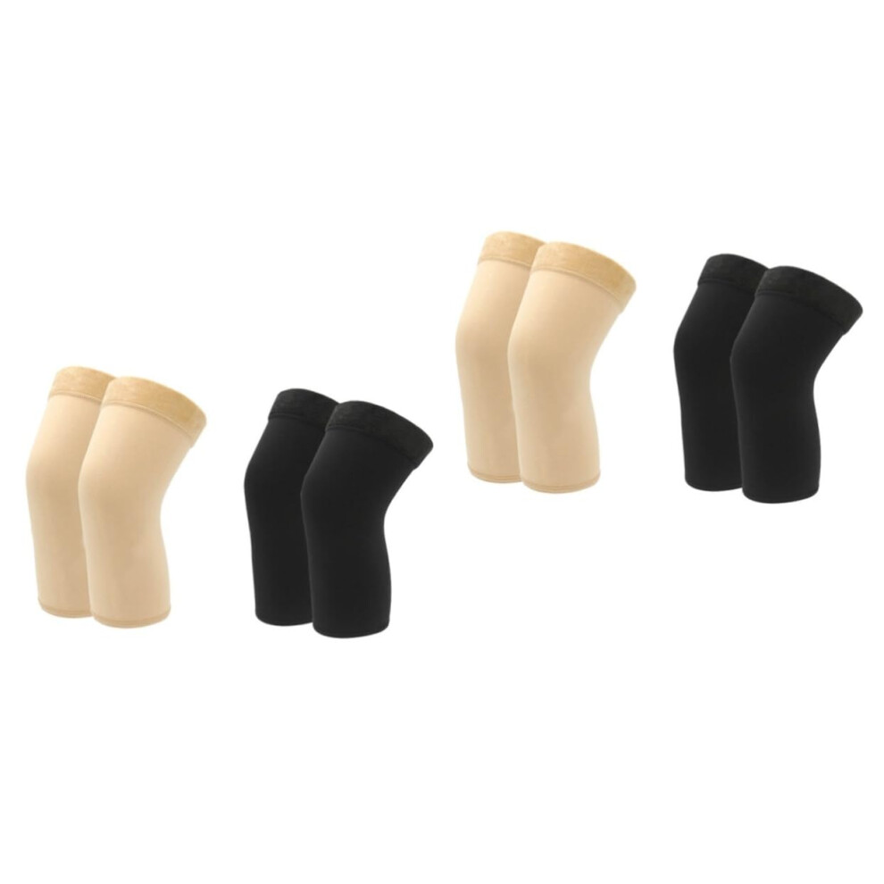 Hkhbjs 4Pairs Warm Kneecap Elastic Kneecap Warm Pads For Women Winter And Fall Protector