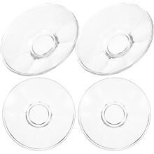 4-teiliges Set runder Glasservierteller mit Untertassen, leicht und platzsparend, ideal für Desserts, z. B. für KTV-Bars.