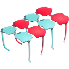 4er-Set randlose Party-Sonnenbrillen in Jelly-Farben