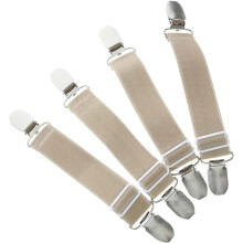 Verstellbare elastische Stiefelclips und Hosenstegschlaufen, 4-teilig, mit Verschlüssen, für Radfahren und Schneeschutz, Unisex