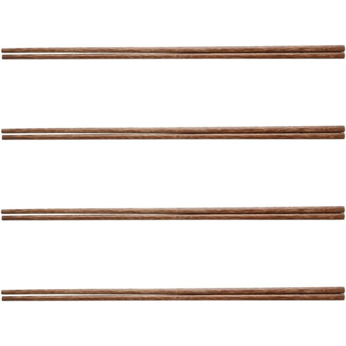 4 pares de palillos para olla caliente, de madera natural.