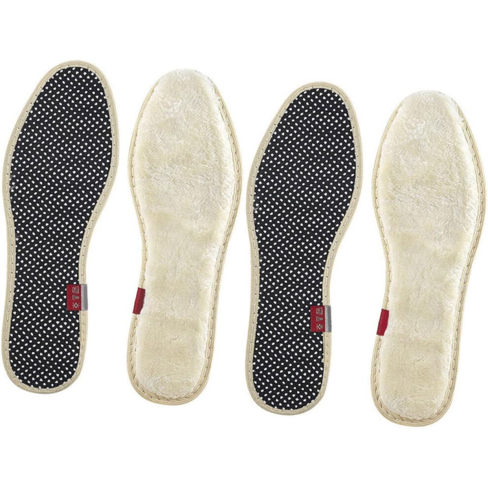 Hkhbjs Beige 4Pairs Insoles For Winter Thickened Shoe Pads Keep Feet Warm Absorb Sweat For Walking And Outdoor Activities