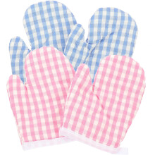 4er-Pack hitzebeständige Ofenhandschuhe aus hochwertigem Polyester, leicht zu reinigen