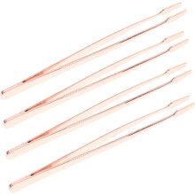 4-teiliges Set Wimpernpinzetten aus Edelstahl mit geraden Spitzen, Metallpinzetten für Wimpernverlängerungen, Applikatoren für künstliche Wimpern