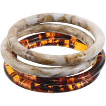 4 Stück D-förmige Acryl-Taschengriffe, 10 cm runder Harzring für handgefertigte Häkel- und Stroh-Strandtaschen