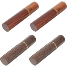 4-teiliges Set Aufbewahrungsröhrchen für Nähnadeln aus Holz, tragbarer Halter für handgenähte Nähnadeln, Rosenholz, Ebenholz