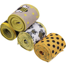 4 rullar polyester dekorativt band satinband glänsande och inte lätt att deformeras