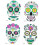 4 φύλλα αυτοκόλλητα Halloween Dark Face Body Stickers Διακοσμήσεις πάρτι για αξεσουάρ Halloween 1