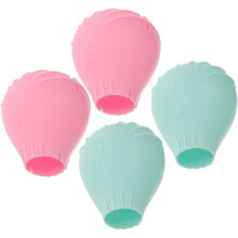 Lot de 4 étuis de rangement en silicone pour pinceaux de maquillage, parfaits pour les voyages et la maison.