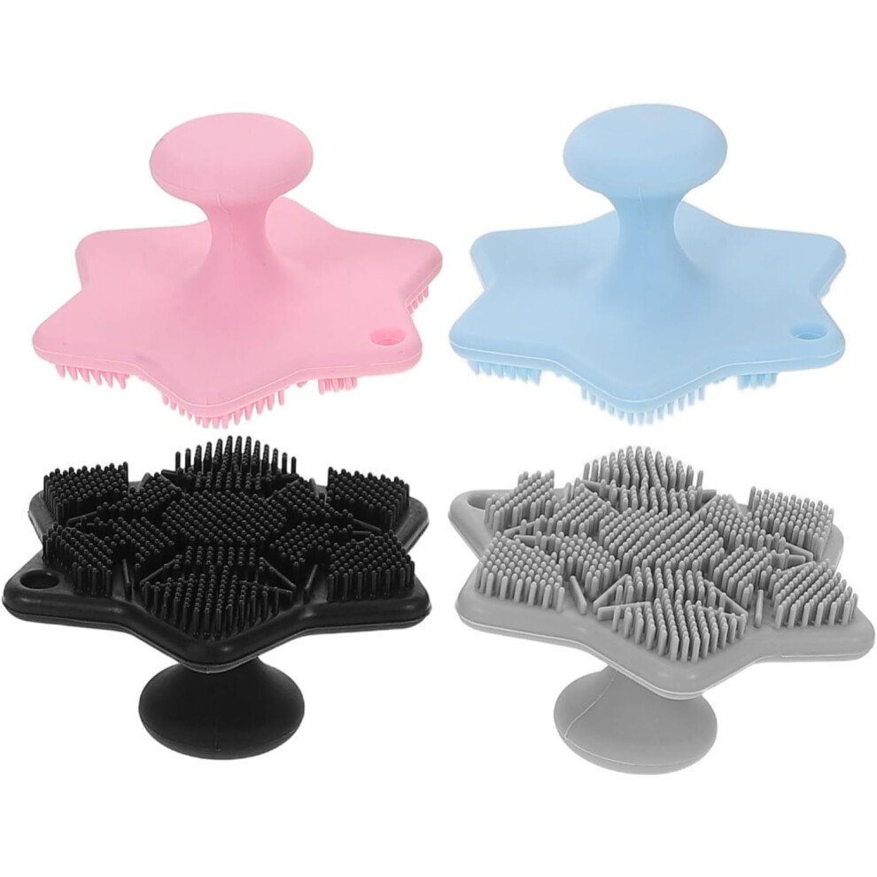 Hkhbjs 4Pcs Silicone Facial Cleansing Brush Soft Manual Bristles For Face Exfoliator Brush Skin Care Massage In Shower
