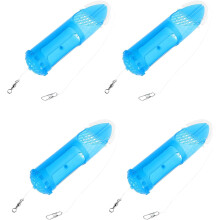 4Pcs Rotating Fishing Bait Cage Feeder Holder, Inline Groundbait Feeder Cage Basket