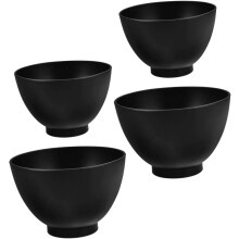 Set di 4 ciotole in silicone per miscelare maschere viso, piccole e antiscivolo, ideali per estetiste e saloni di bellezza.
