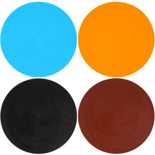 4-teiliges Set Silikon-Drehtellermatten/Tischsets, antihaftbeschichtet, hitzebeständig, vielseitig einsetzbar, Küchenzubehör