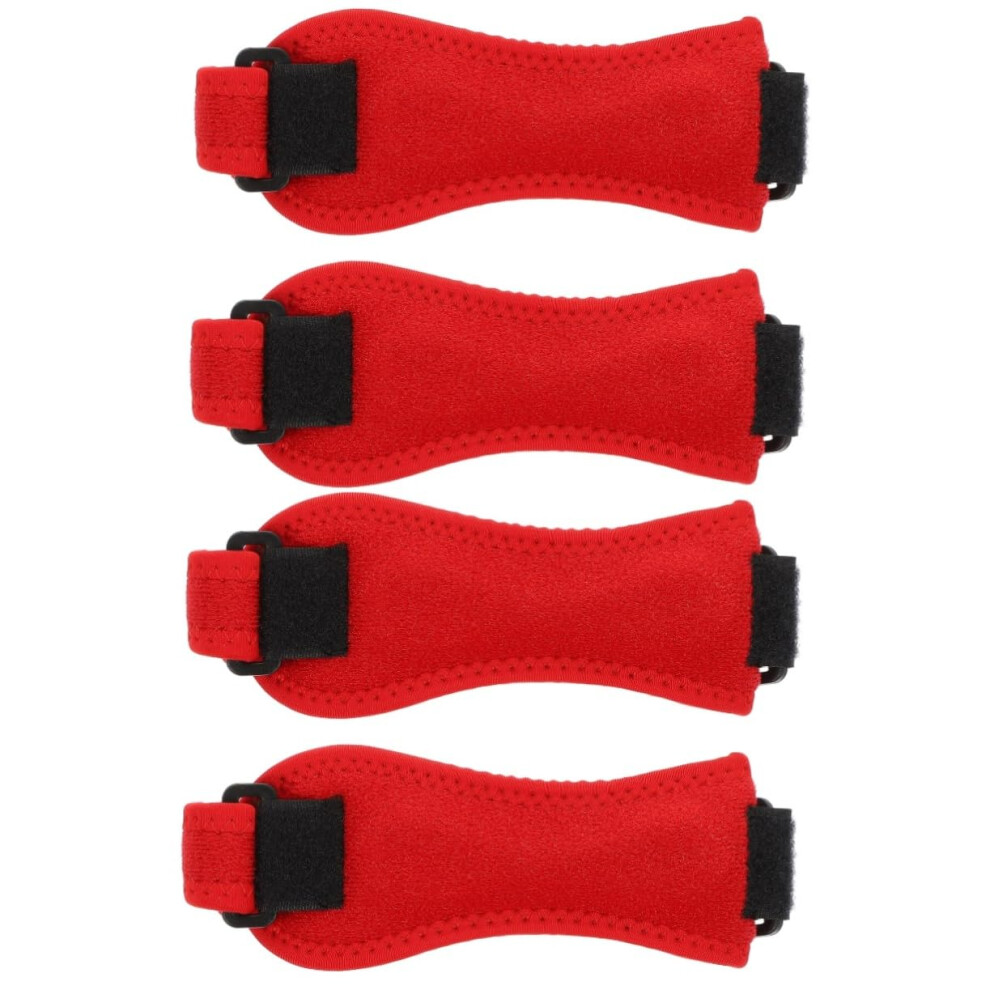Hkhbjs Red 4Pcs Knee Brace Strap Compression Patella Strap Adjustable Pain Relief Fitness