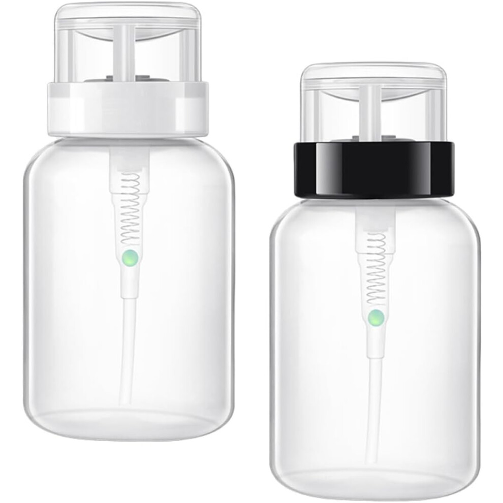 Hkhbjs 4Pcs Nail Polish Remover Bottles Empty Lockable Pump Dispenser Bottles For Nail Supplies