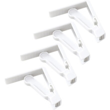 4 Stück Tischdecken-Federclips, weißes ABS-Material, windbeständig und für die meisten Tischstärken geeignet