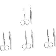 4-teiliges Augenbrauen-Pinzetten- und Scheren-Set für Beauty-Make-up inklusive praktischer Augenbrauenclips