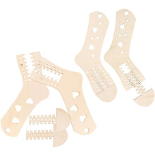 Sockenspanner und Strickwerkzeuge aus Holz, 4-teiliges DIY-Sockenblocker-Set zum Handstricken