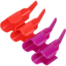 4-teiliges Näh-Fingerschieber-Set mit Fingerschutz aus Kunststoff und Fadenkontrolle