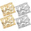 Fibbia ad anello per sciarpa Vintage Hollow Rose, 4 pezzi, clip per sciarpa oro e argento per donna 1