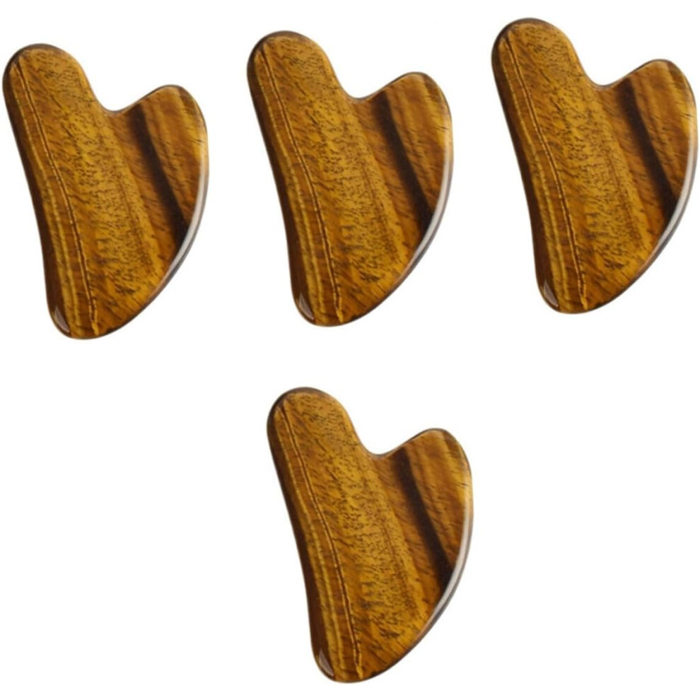 Hkhbjs 4Pcs Tiger's Eye Scraping Board Creative Gua Sha Massage Tool