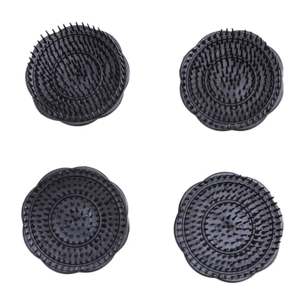 Hkhbjs 4Pcs Hair Shampoo Brush Scalp Massager Set With Dense Bristles Black