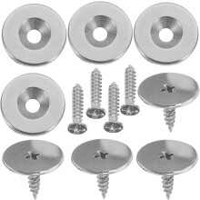 4 Sets Magnetic Door Latch Cabinet Door Magnet Catch with Quick Installation and Firm Hold Sleek Silver