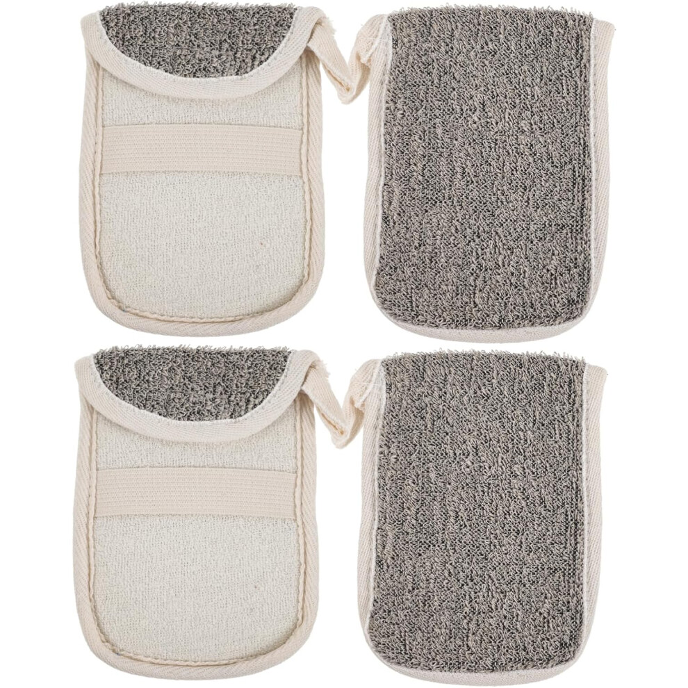 Hkhbjs Black 4Pcs Soap Foaming Pouch Bathing Soap Bag Exfoliating Mesh Saver Pouch Ramie Material