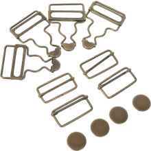 4er-Set Metall-Latzhosenschnallen, verstellbare Hosenträgerclips aus Metall mit 3,3 cm Innendurchmesser