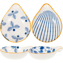 Lot de 4 porte-cuillères décoratifs en céramique, repose-cuillères à l'aspect élégant