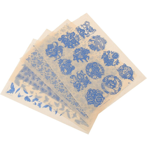 4 Sheets Clay Transfer Paper Underglaze Professional Transfer Paper Practical to Use Assorted Color
