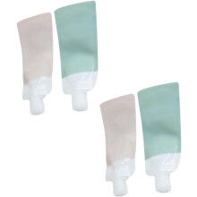 4-teiliges Reise-Toilettenartikel-Set mit Spenderflaschen und tragbarer Lotiontasche