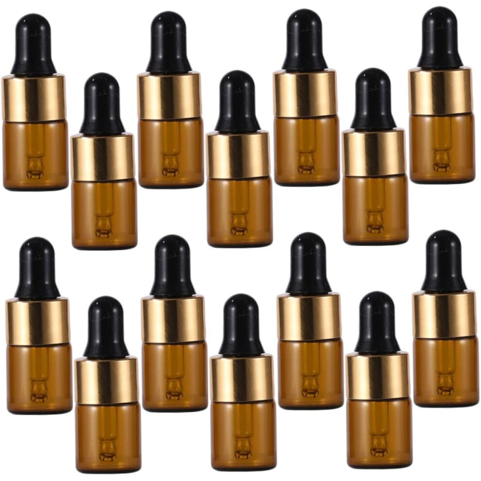 Hkhbjs 40Pcs Empty Dropper Bottles Glass Essence Liquid Bottles Refillable For Small Glass Oil Dispenser Travel Toiletry Products