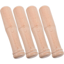 Lot de 4 pilons manuels en bois pour broyer l'ail et les épices - Accessoire de cuisine efficace