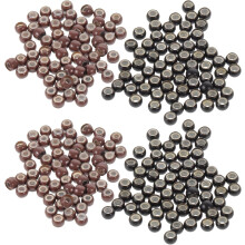 400 Stück silikonbeschichtete Nano-Ringe, 3 mm Nano-Perlen für Haarverlängerungen, DIY-Styling