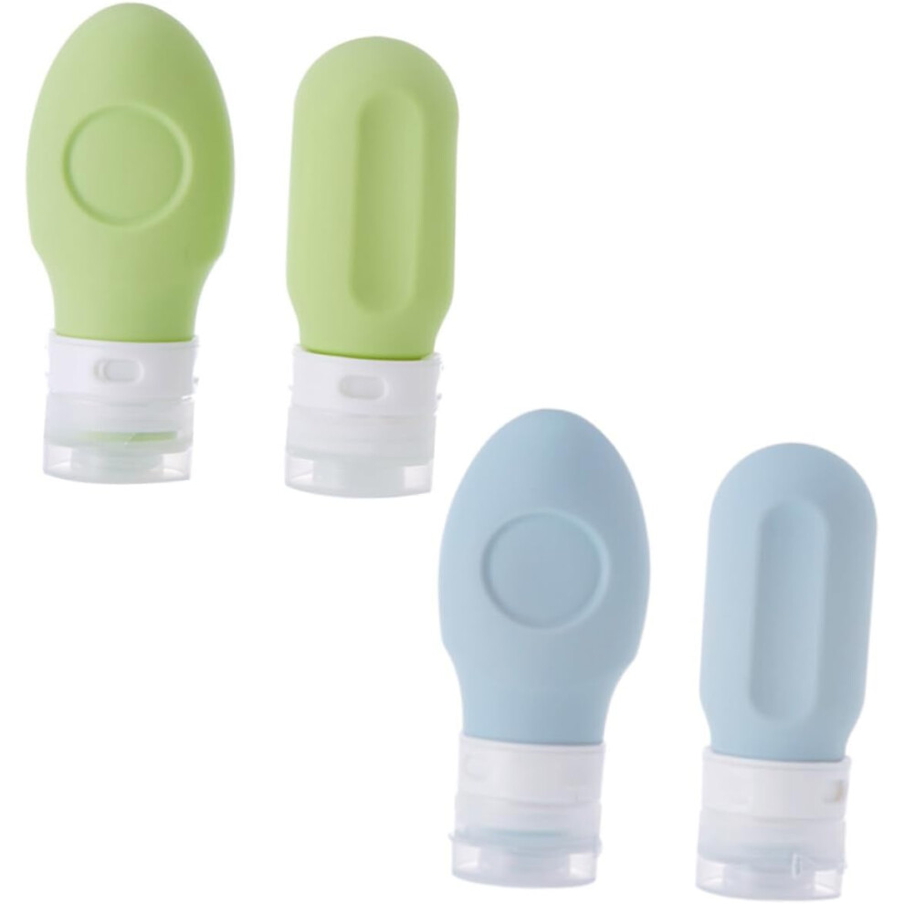 Hkhbjs 4Pcs Silicone Travel Bottle Leakproof Portable Refillable Bottles For Shampoo Lotion Toiletries Container Use In Traveling